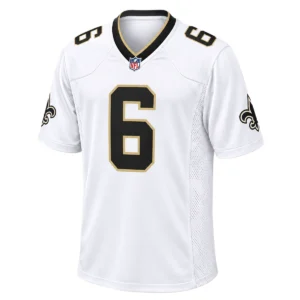 New Orleans Saints Tyler Shough Jersey White Bold QB Spirit 7XL