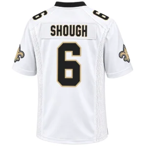 New Orleans Saints Tyler Shough Jersey White Bold QB Spirit 7XL