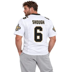 New Orleans Saints Tyler Shough Jersey White Bold QB Spirit 7XL