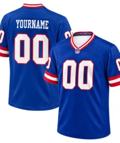 NY Giants Throwback Jersey Blue 2026 Custom Bold Name & Number