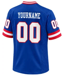 NY Giants Throwback Jersey Blue 2026 Custom Bold Name & Number