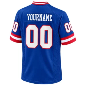 NY Giants Throwback Jersey Blue 2026 Custom Bold Name & Number