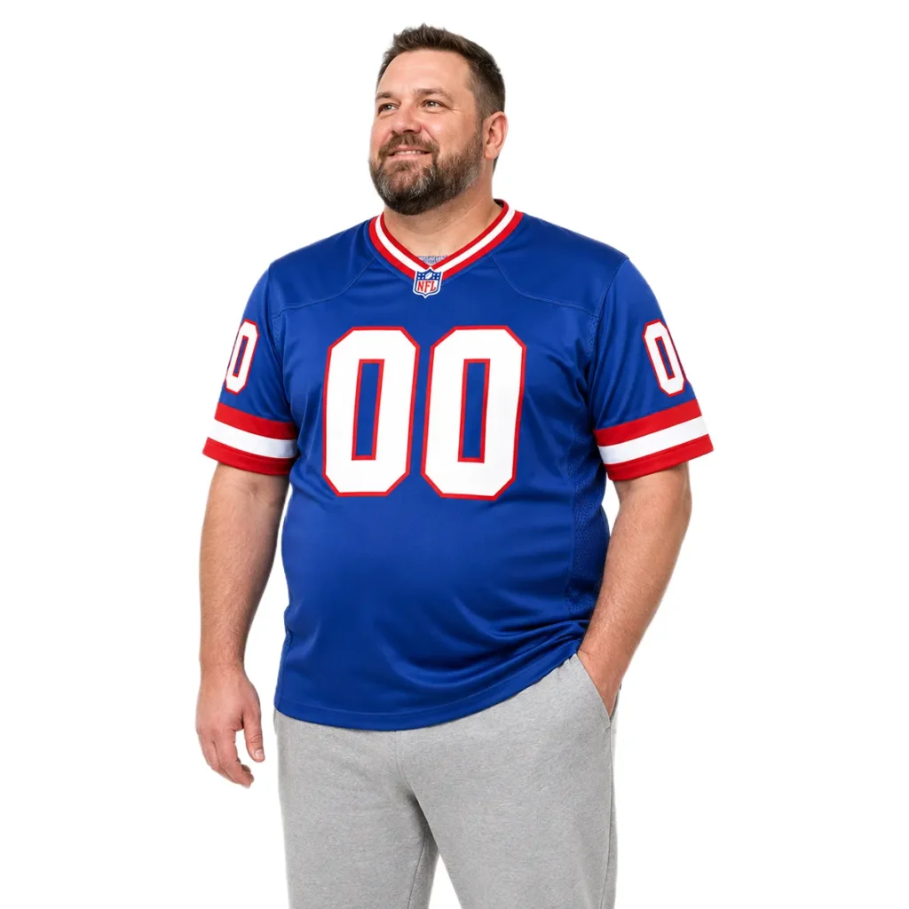 NY Giants Throwback Jersey Blue 2026 Custom Bold Name & Number