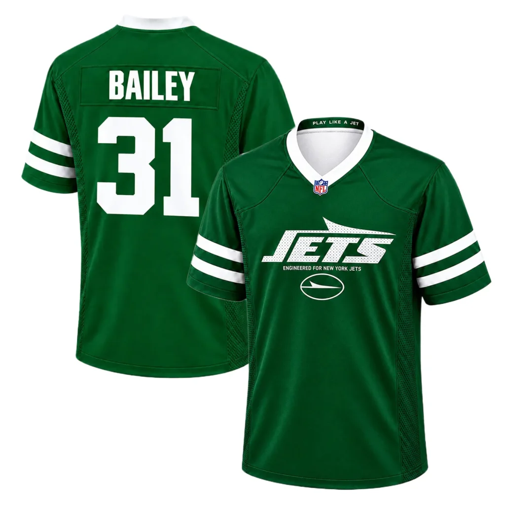 NY Jets David Bailey Home Jersey 2026 Bold Name & Number