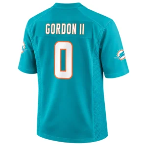 Ollie Gordon II jersey back with GORDON II name and white number 0