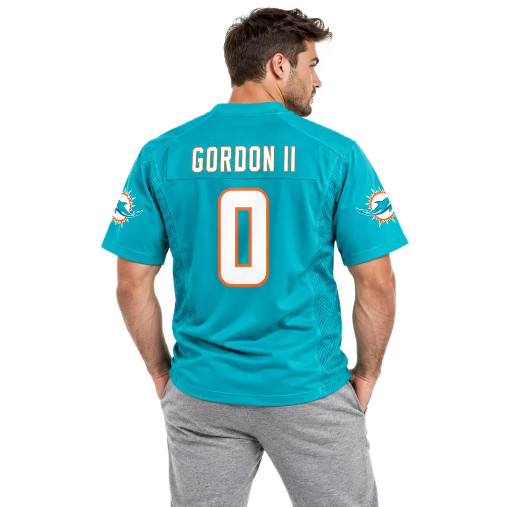 Ollie Gordon II Dolphins Jersey – Bold Aqua Home Style