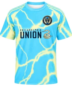 Philadelphia Union 2026 Away Jersey front blue lightning design