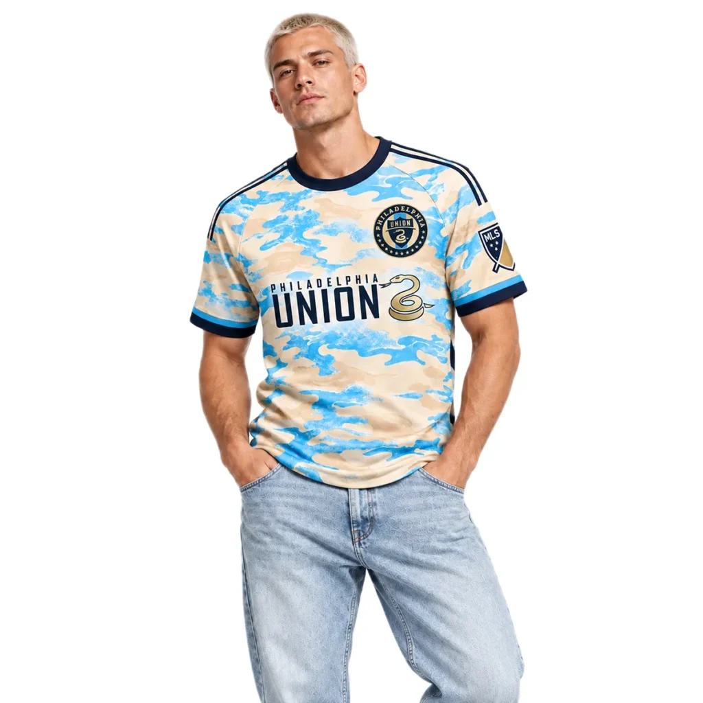 Philadelphia Union Cream Away Jersey Retro MLS Custom Soccer Jersey