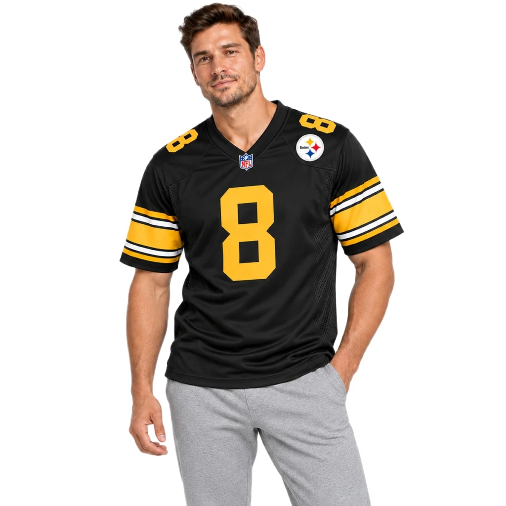 Pittsburgh Steelers Aaron Rodgers Black Alternate Jersey – Elite QB Style