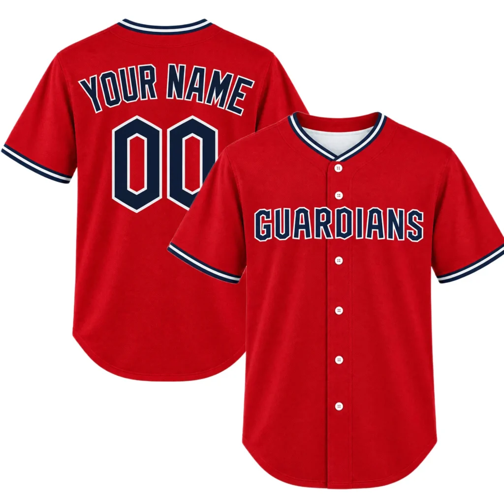 Red Cleveland Guardians Alternate Jersey Custom Limited