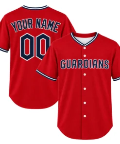 Red Cleveland Guardians Alternate Jersey Custom Limited