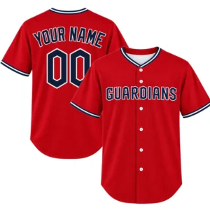 Red Cleveland Guardians Alternate Jersey Custom Limited