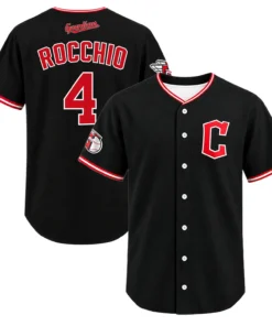 Rocchio Black Cleveland Guardians Jersey Bold Name & Number