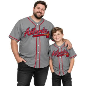 Ronald Acuna Jr. Braves Gray Jersey Vibrant MLB Road baseball style