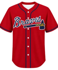 Ronald Acuna Jr. Braves Red Jersey Vibrant MLB baseball