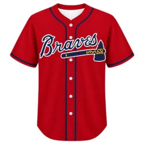 Ronald Acuna Jr. Braves Red Jersey Vibrant MLB baseball
