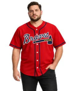 Ronald Acuna Jr. Braves Red Jersey Vibrant MLB baseball