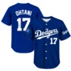 Shohei Ohtani Dodgers Blue Jersey Women Bold Name & Number