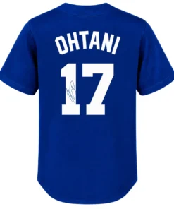 Shohei Ohtani Dodgers Blue Jersey Women Bold Name & Number
