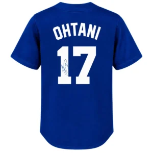 Shohei Ohtani Dodgers Blue Jersey Women Bold Name & Number