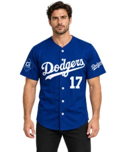 Shohei Ohtani Dodgers Blue Jersey Women Bold Name & Number