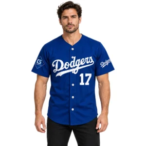 Shohei Ohtani Dodgers Blue Jersey Women Bold Name & Number