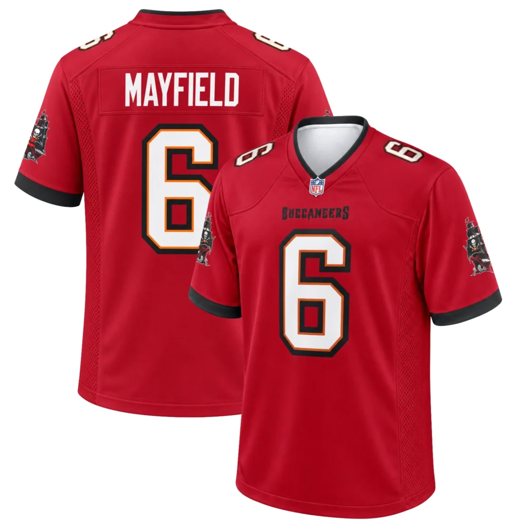 Tampa Bay Buccaneers Baker Mayfield Jersey – Bold Red 2026 Home Game Style