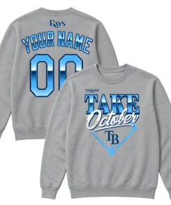 Tampa Bay Rays 2026 Locker Room Sweatshirt – Epic Gray Distressed Division Series Champions Take October
