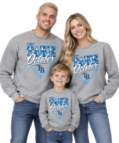 Tampa Bay Rays 2026 Locker Room Sweatshirt – Epic Gray Distressed Division Series Champions Take October