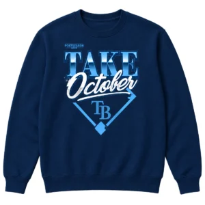Tampa Bay Rays 2026 Navy Champions Sweatshirt – Elite Division Series Distressed Locker Room Take October