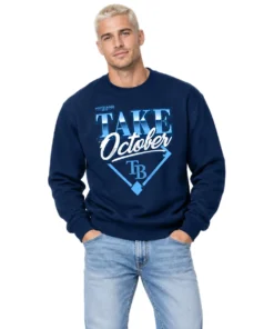 Tampa Bay Rays 2026 Navy Champions Sweatshirt – Elite Division Series Distressed Locker Room Take October
