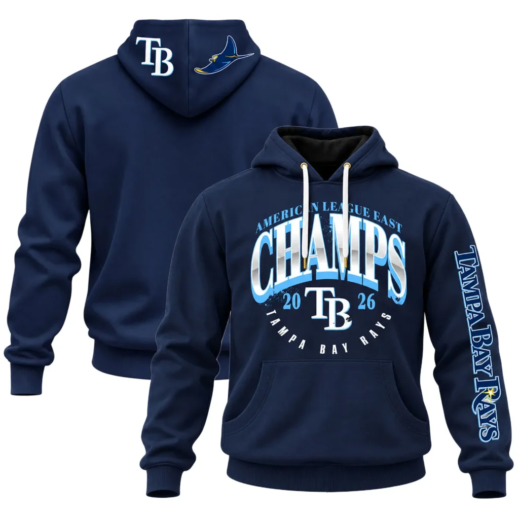 Tampa Bay Rays Champions Hoodie 2026 – Bold AL East MLB