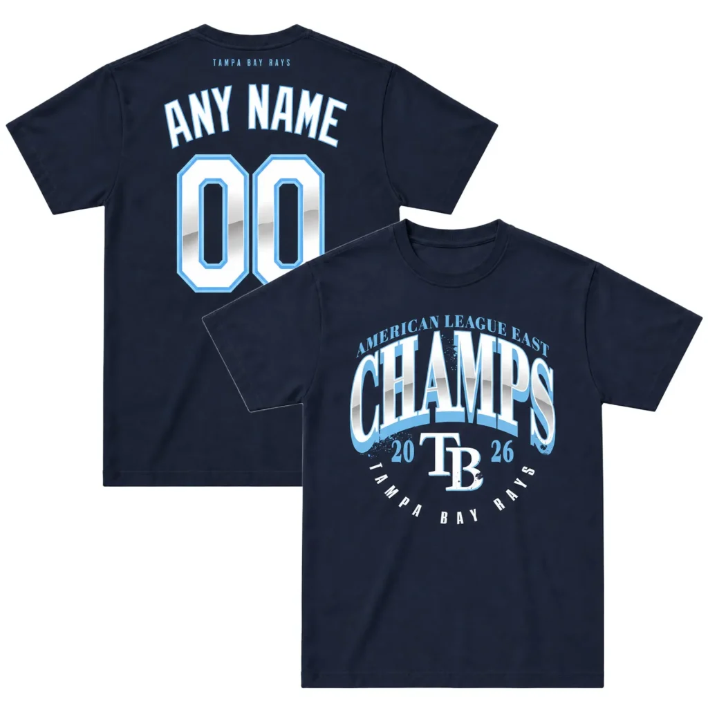 Tampa Bay Rays Champions T-Shirt Custom Player 2026 – Elite AL East Division MLB