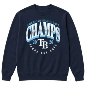 TB Rays 2026 AL East Division Champions Sweatshirt – Bold MLB baseball