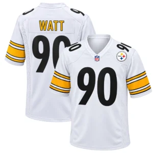 TJ Watt Pittsburgh Steelers White Jersey – Bold Player Edition
