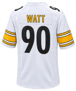 TJ Watt Pittsburgh Steelers White Jersey – Bold Player Edition