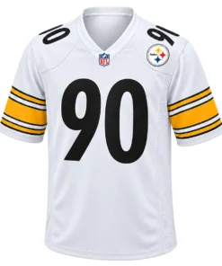 TJ Watt Pittsburgh Steelers White Jersey – Bold Player Edition