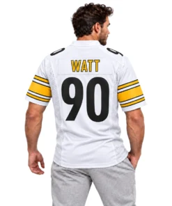 TJ Watt Pittsburgh Steelers White Jersey – Bold Player Edition