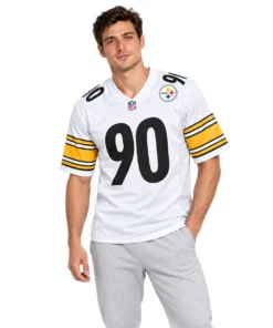 TJ Watt Pittsburgh Steelers White Jersey – Bold Player Edition