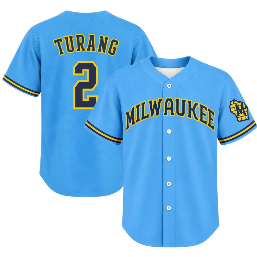 Turang Milwaukee Brewers Blue Jersey Kids 2026 Dynamic Style