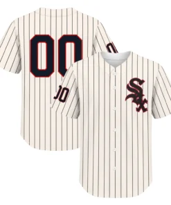 Vintage White Sox Jersey Remarkable Custom Cream Pinstripe