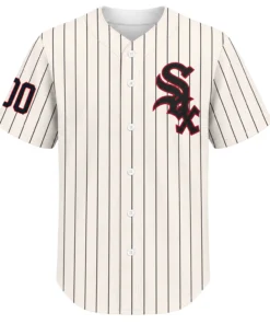 Vintage White Sox Jersey Remarkable Custom Cream Pinstripe