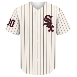Vintage White Sox Jersey Remarkable Custom Cream Pinstripe