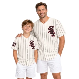 Vintage White Sox Jersey Remarkable Custom Cream Pinstripe