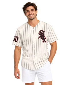 Vintage White Sox Jersey Remarkable Custom Cream Pinstripe