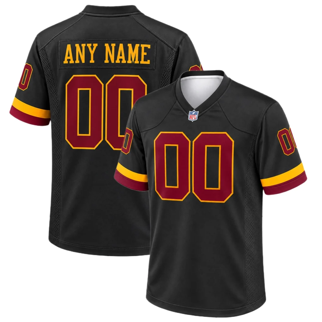 Washington Commanders Black Custom Jersey – 2026 Hail Raiser Alternate