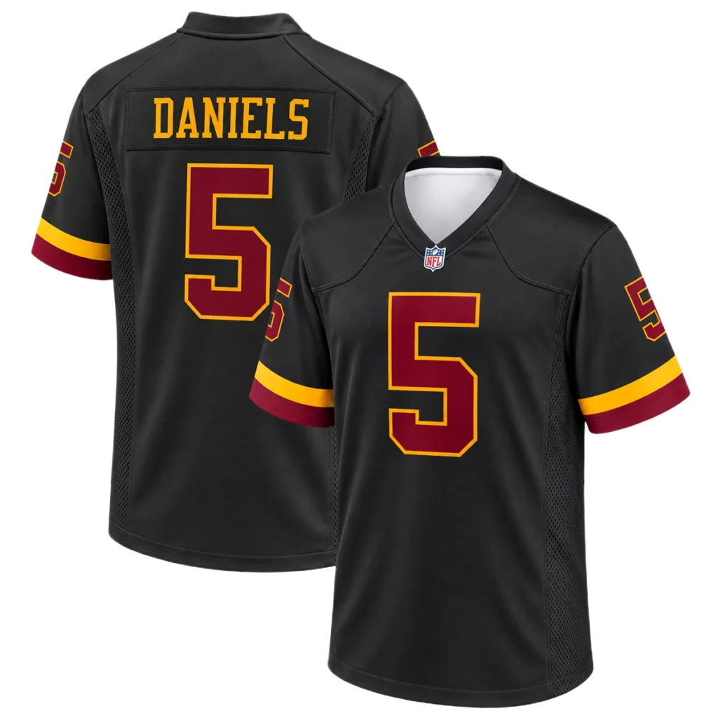 Washington Commanders Jayden Daniels Black Jersey – Vibrant NFL Style