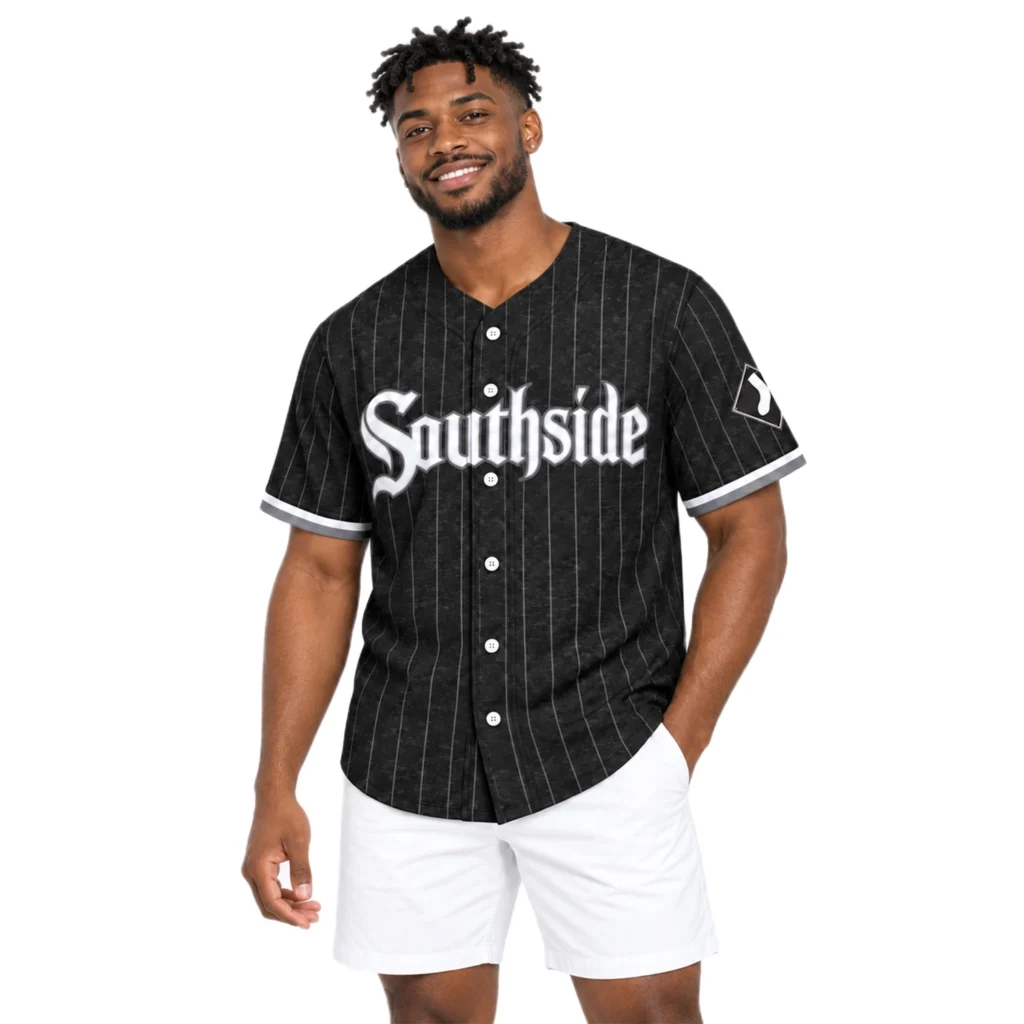 White Sox Southside Baseball Jersey Dynamic Black Custom
