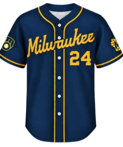 William Contreras Alternate Navy Jersey Exclusive Brewers Player Gear Front