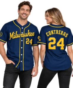 William Contreras Alternate Navy Jersey Exclusive Brewers Player Gear Men Women